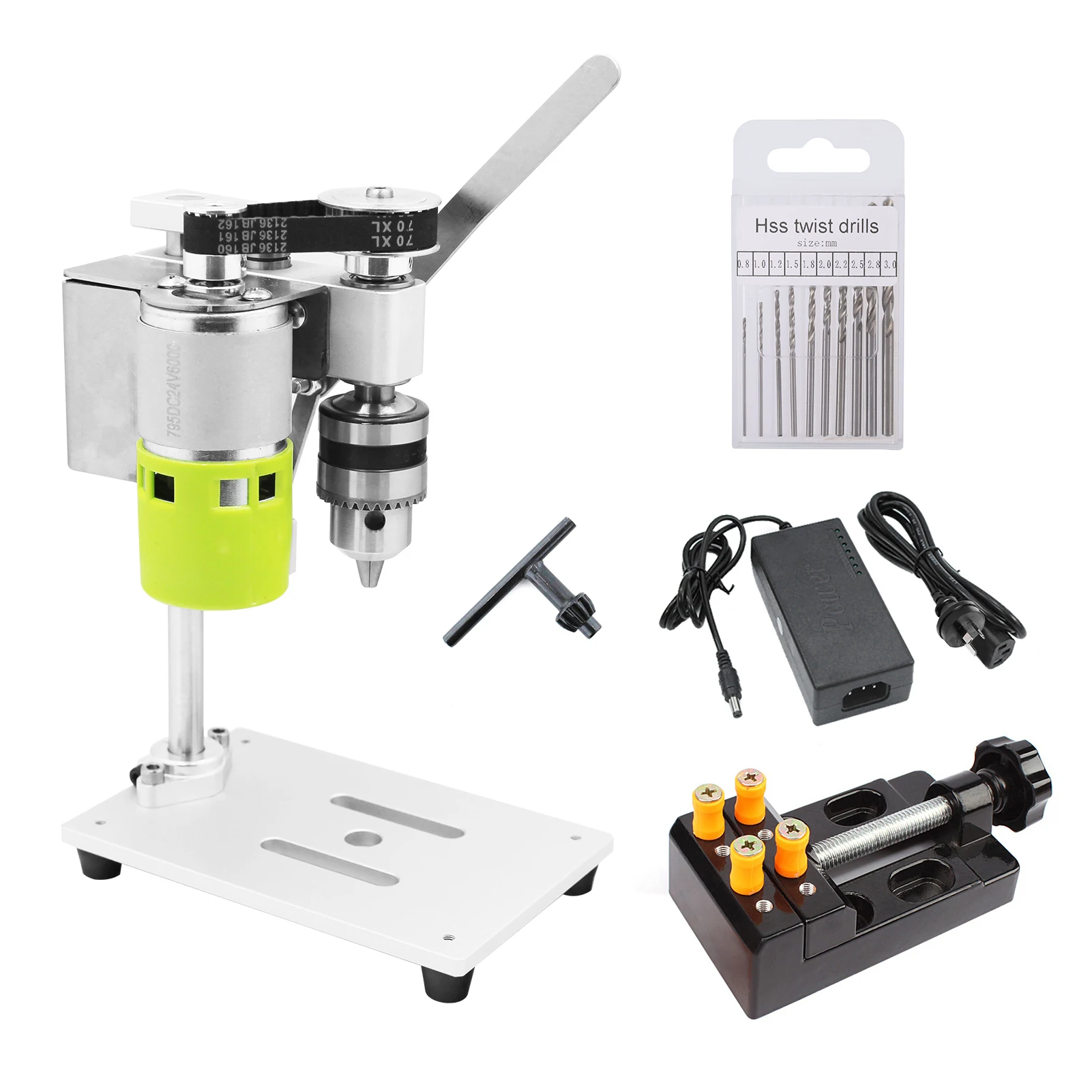 Mini Bench Drill Press Small Benchtop Drill Press High Precison 7-Speed Low Noise Compact Size Desktop Drilling Machine