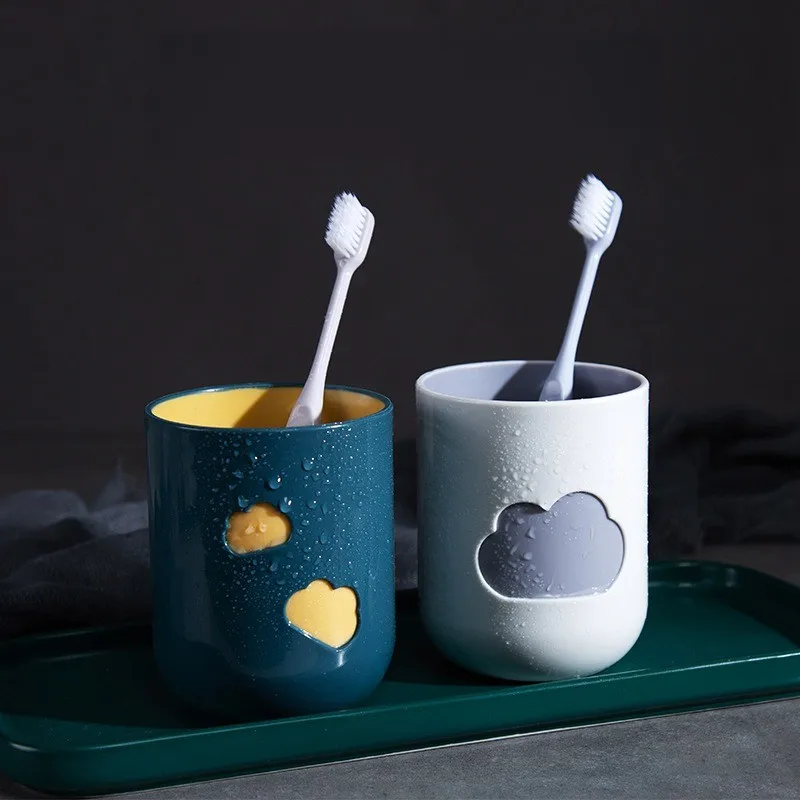 The Clouds Double-layer Mouthwash Cup Simple Wash Cup Household Creative Couple Toothbrush Cup