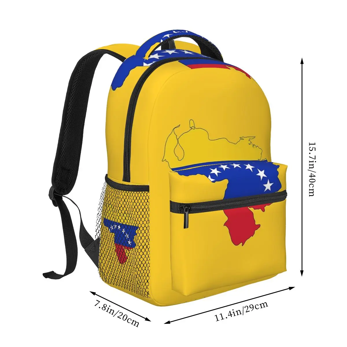 Venezuela Flag Student Backpack School Bag Hiking Travel Daypack for Men Women Fashion Bookbag Shoulder Bags