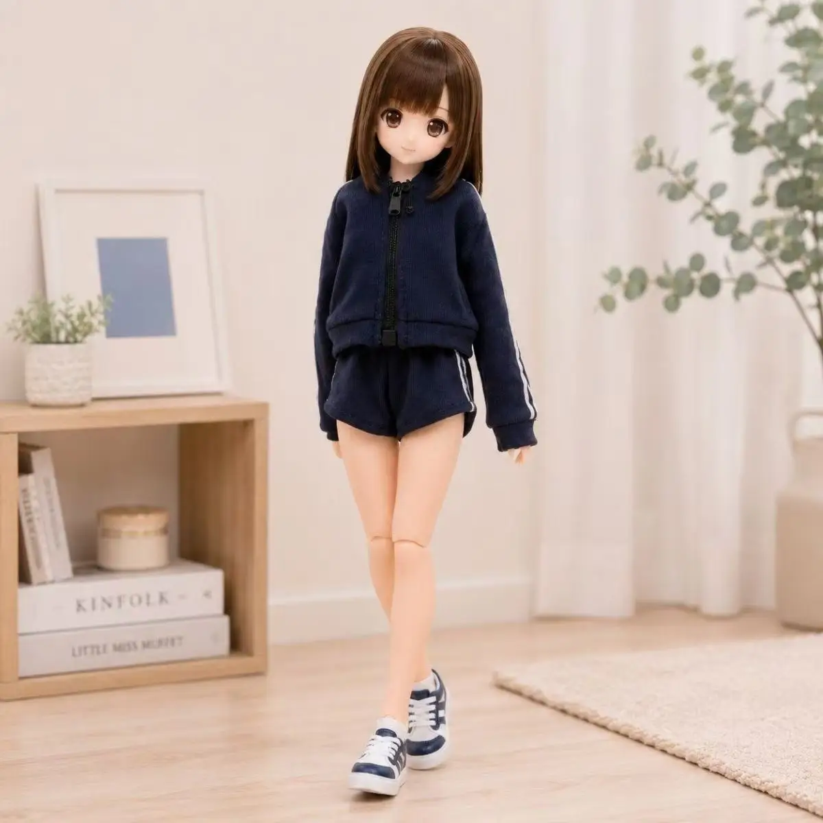 AZoneM/OB24 Bjd Clothes Six Point School Gymnastics Uniform Sports Style Suit  Electirc Street Light Mare Twins Wearable