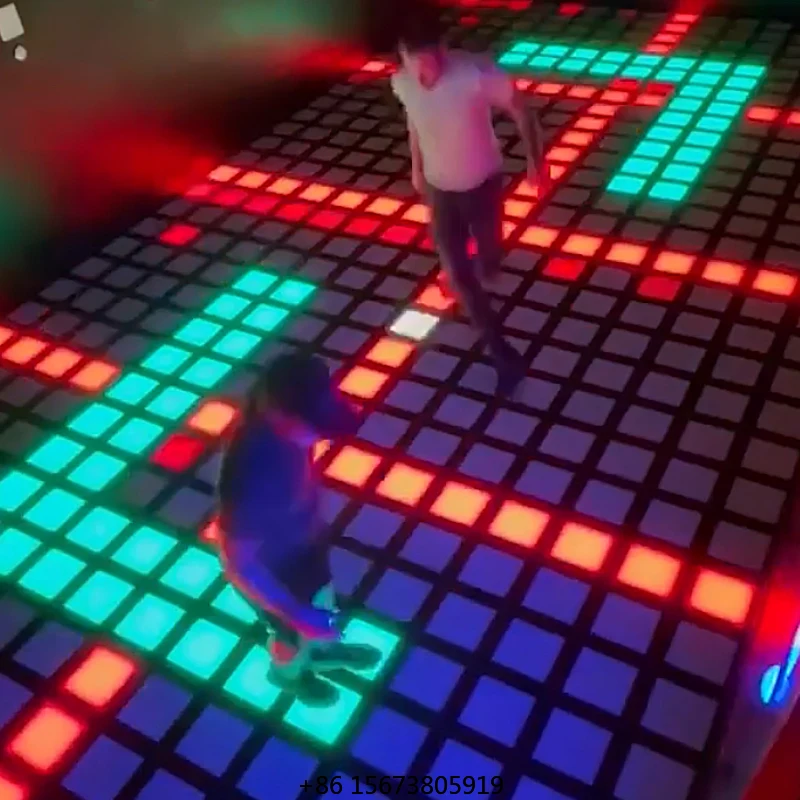 

Active Interactive Game LED Floor Game with square Lights on Floor Activate Game Room