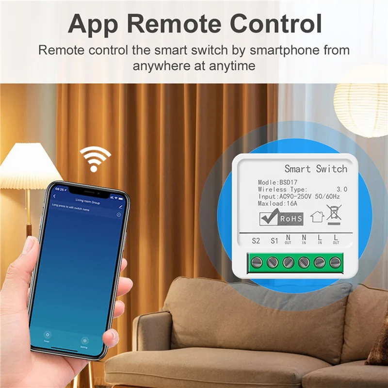 

AB41-3X Tuya Tuya 16A Умный переключатель Zigbee Кассетный переключатель Приложение для мобильного телефона Дистанционное голосовое время Alexa