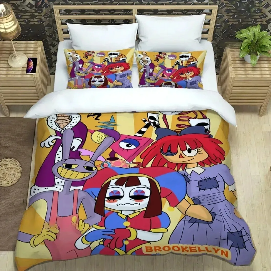 Amazing Digital Circus Bedding Set 3D Print Anime bed sheet set Single Twin Full Queen King Size Bed Set