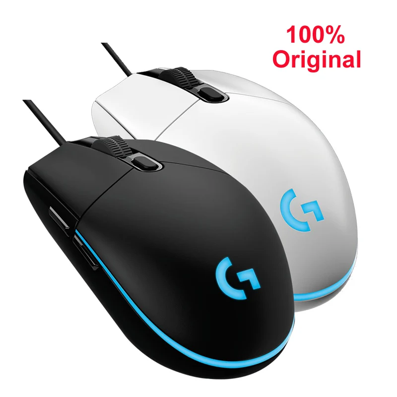 100% Original Logitech G102 Lightsync Wired Gaming Mouse Backlit Mechanica Side Button Glare Mouse Macro Laptop USB Home Office