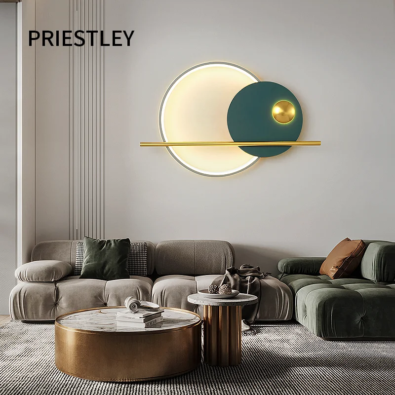 

Modern Living Room LED Wall Lamp for Dining Room Bedroom Study Home Indoor Decoration Northern Europe Macaron Wall Lighting