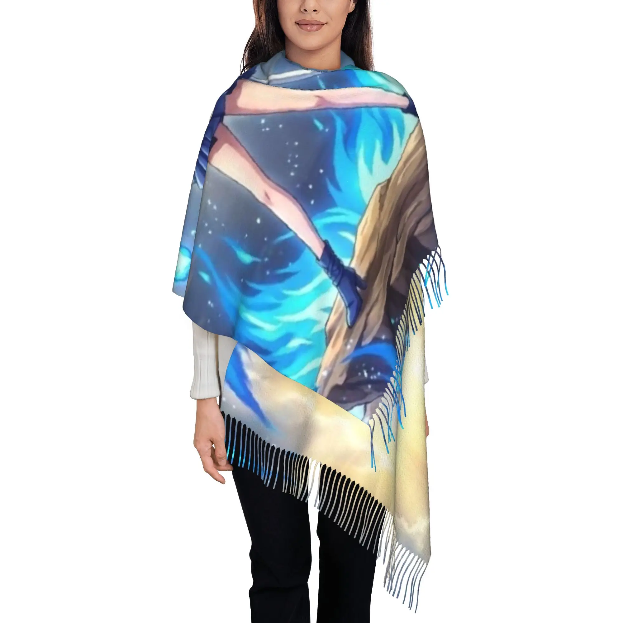 Sailor UranusTassel Scarf S-Sailor Moon In Autumn New Vintage Winter Warm Birthday Gift Poncho