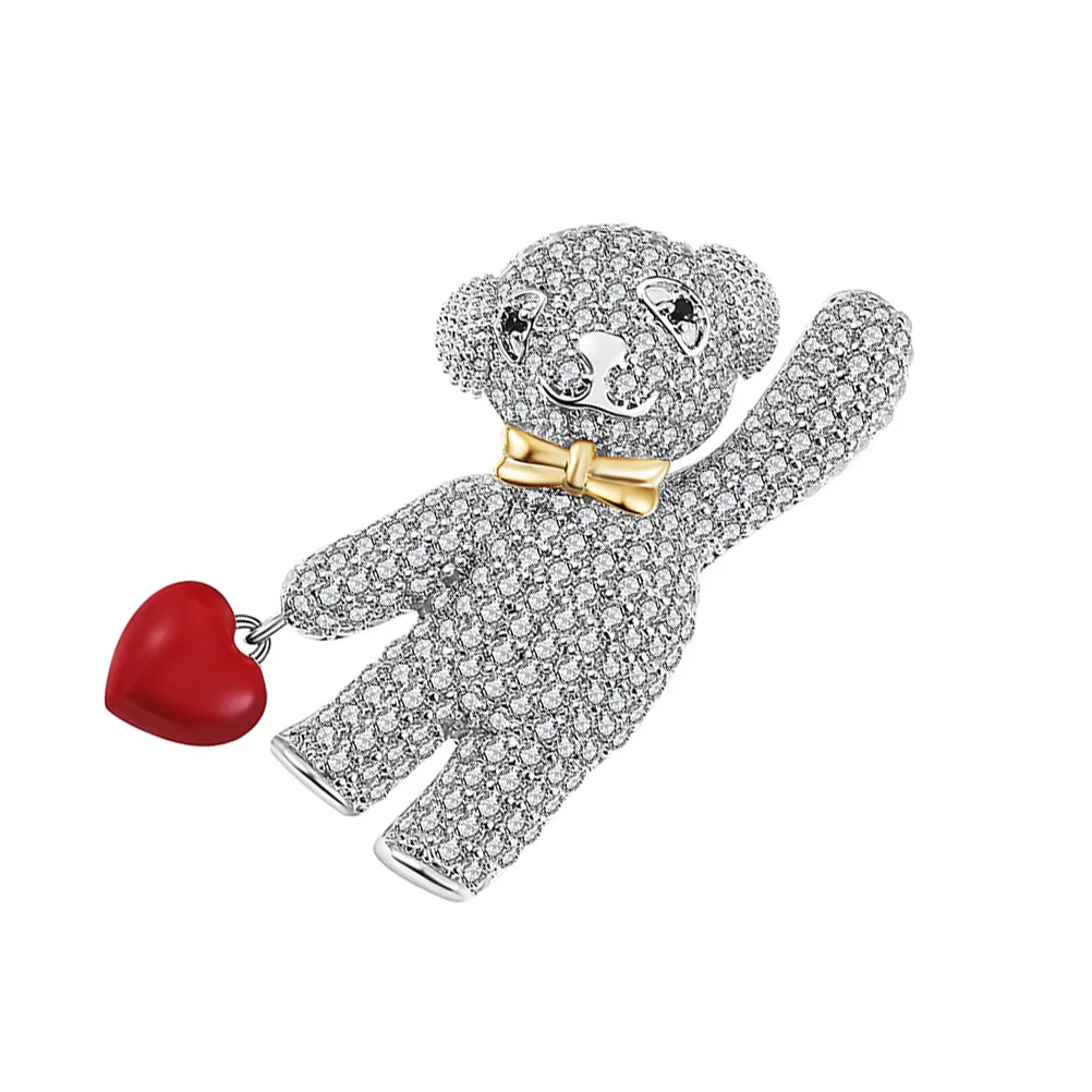 

Fashion Women Brooch Cute Cartoon Bear Shape Pins For Bag Clothes Hat Scarf Gifts Valentine Love Accessories Premium Material