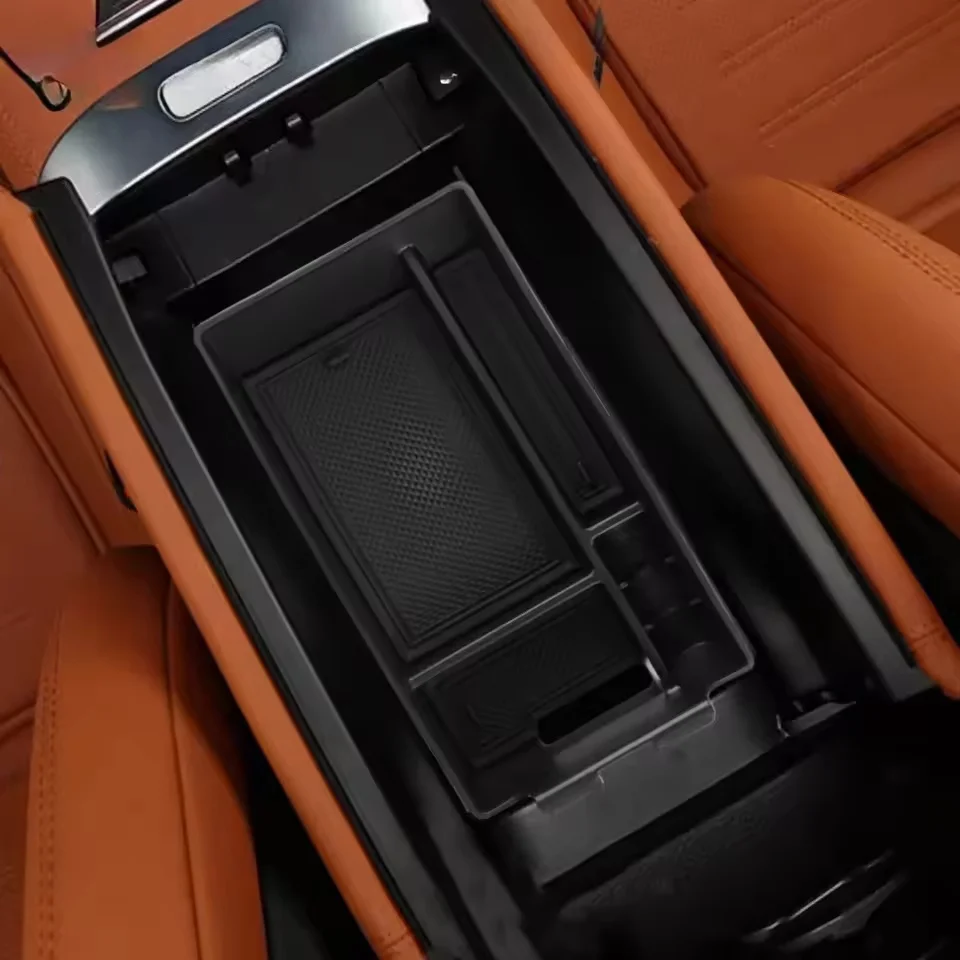 منظم تخزين مسند الذراع لسيارة Mercedes Benz classe C W206 C200 C220 2022 2023 2024 مسند الذراع صندوق تخزين ثانوي وحدة تحكم مركزية