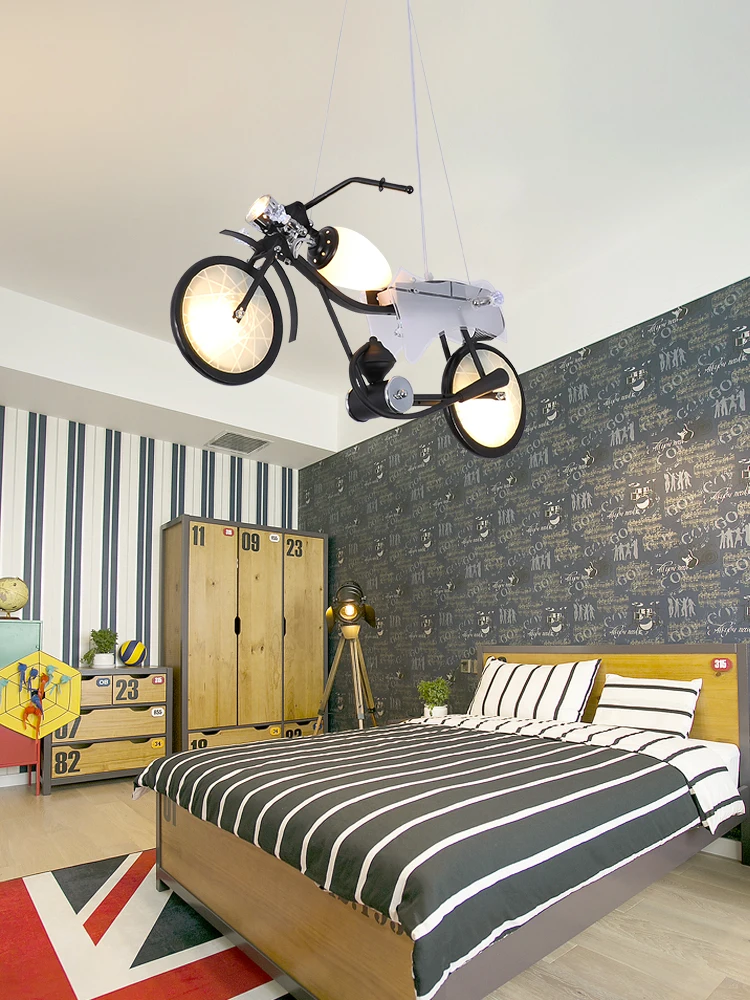 Industrial Style Chandelier Creative Personalized Decoration Motorcycle Children's Room Front Desk Restaurant Bar Chandelier