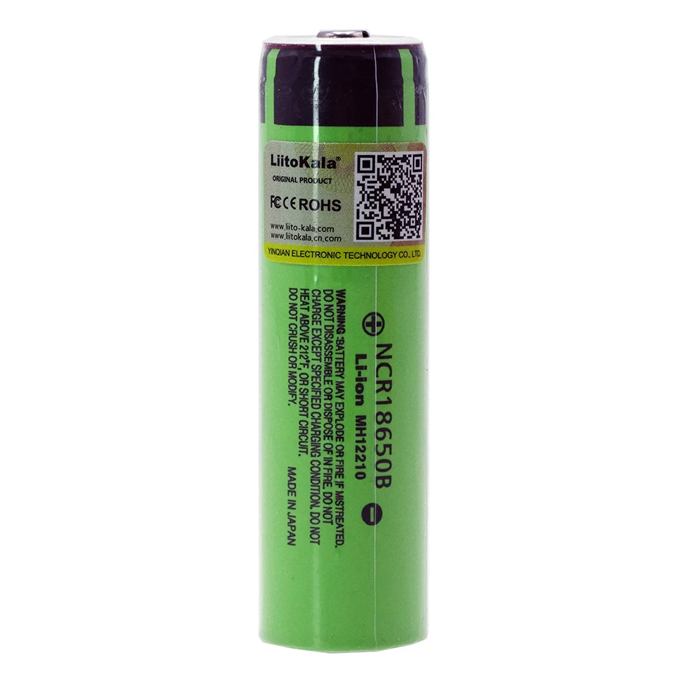 Liitokala Original 3400mah 18650 Rechargeable Lithium Battery NCR18650B 3.7V Suitable for Flashlight (No PCB)