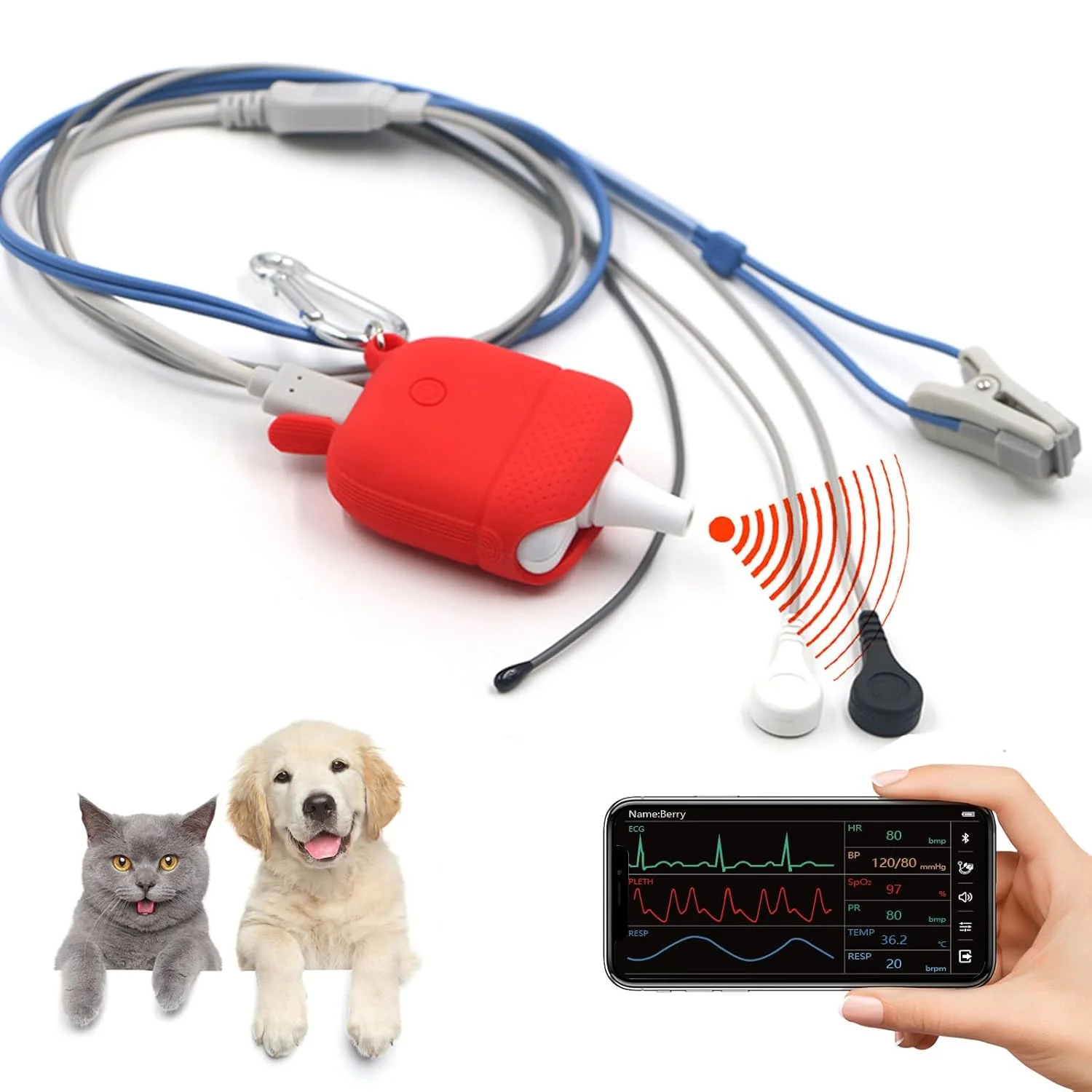 Professional Pet Equipment Bluetooth Pulse Oximeter  Veterinary Medical ing Devices
