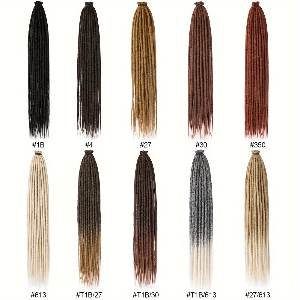 24 inch 5 strands per package handmade synthetic fiber reggae style dreadlocks braiding hair