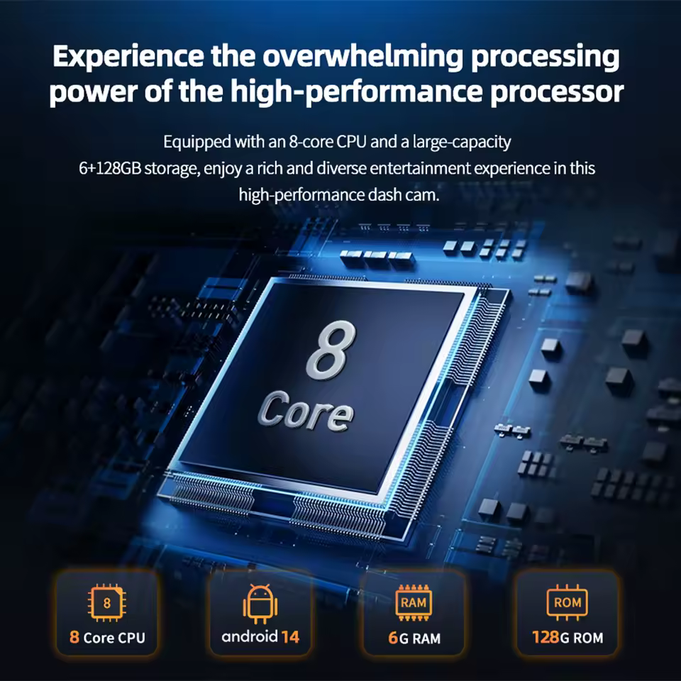 스마트폰이 무선 카플레이로 연결된 블랙박스 화면