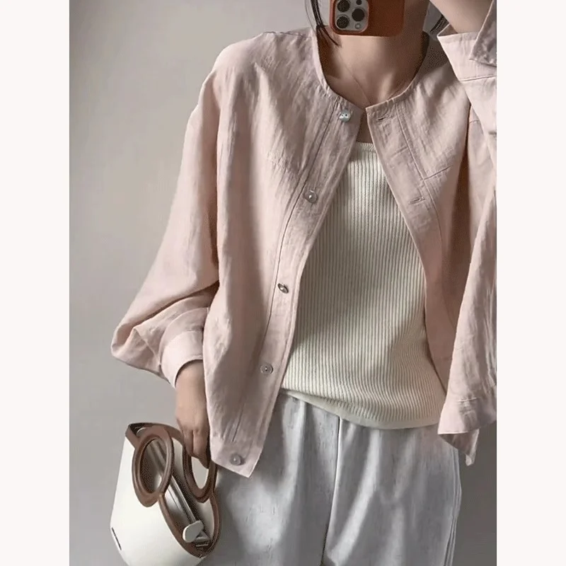 

Women's Summer Thin Loose Air Conditioned Sun Protection Coat Breathable Short Style Korean Version Outerwear Top