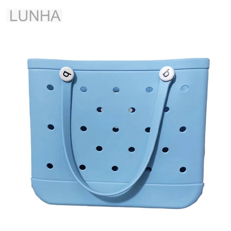 

Women's Summer EVA Beach Bag Large Capacity Waterproof Tote Handbag Shoulder Bag for Swimming Gym Travel