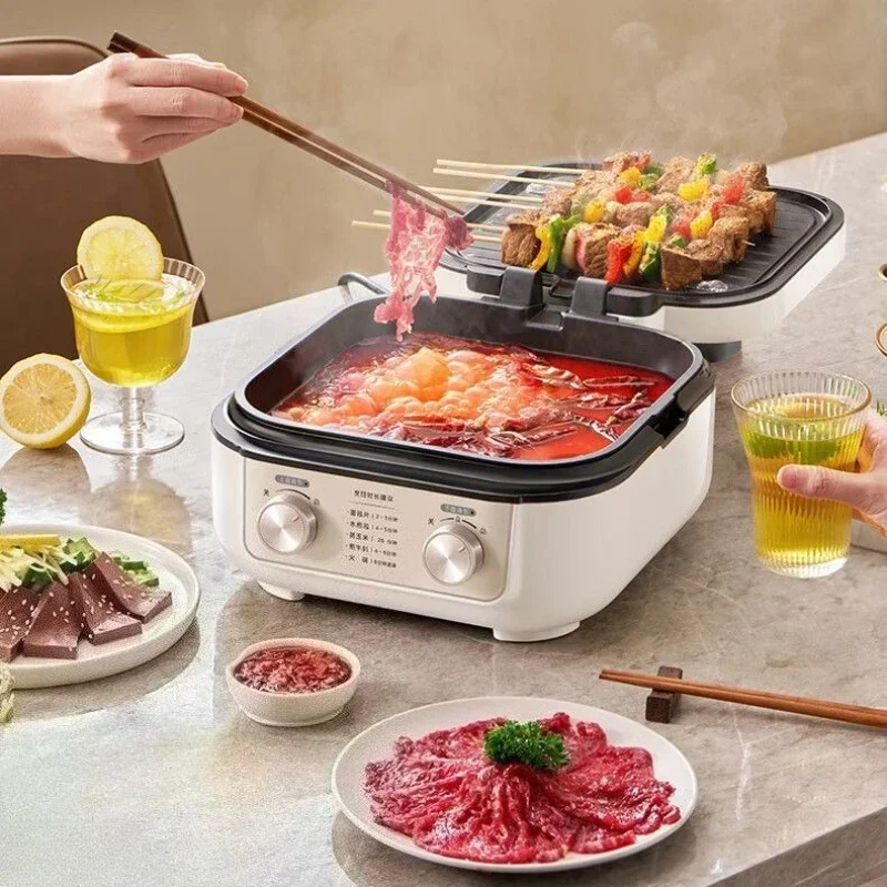 Household Electric Baking Pan with Detachable Bottom Plate | Dual-Sided Heating | Deepened Steam Pan
