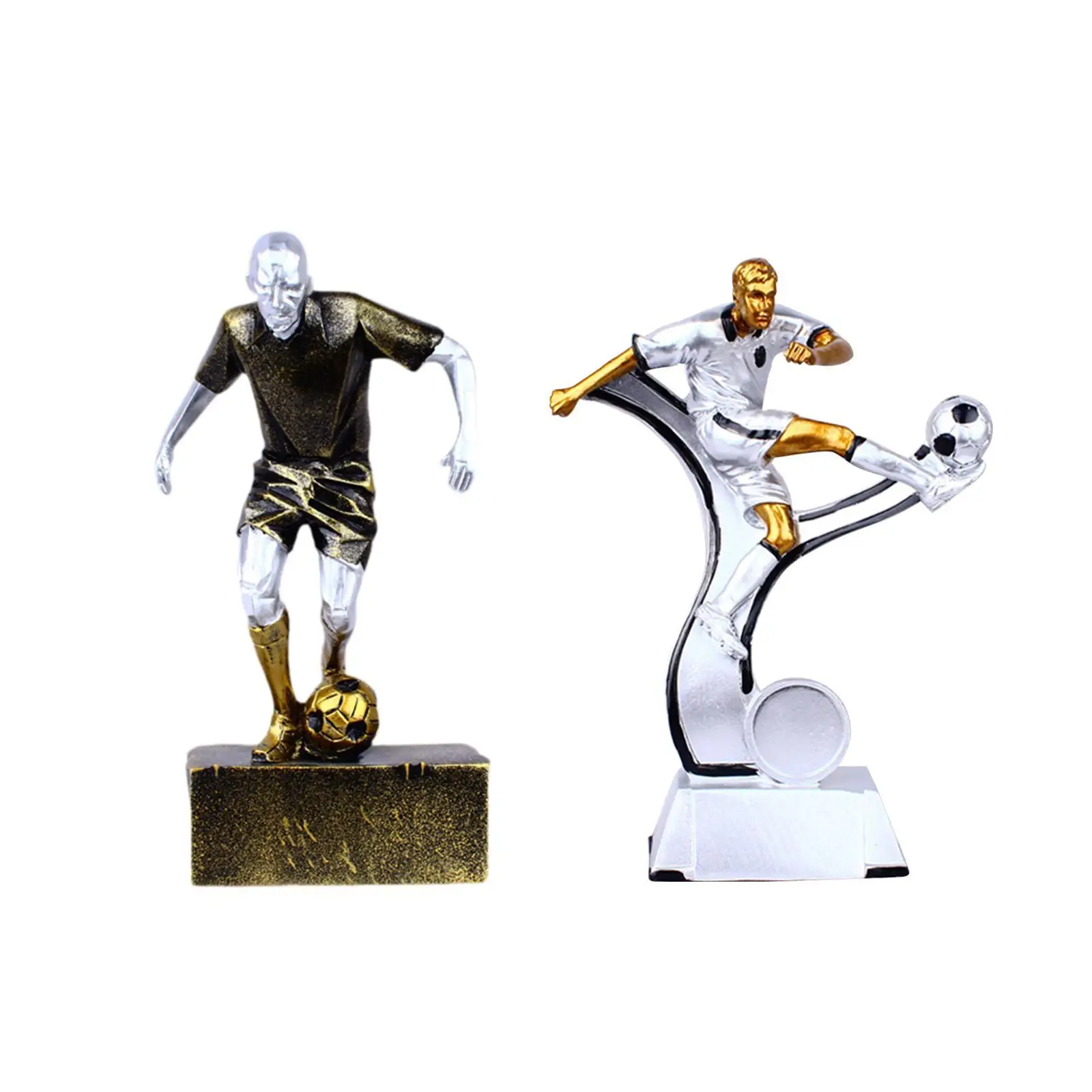 

Soccer Player Sculpture Creative Home Decor for Cabinet Bookshelf Furniture