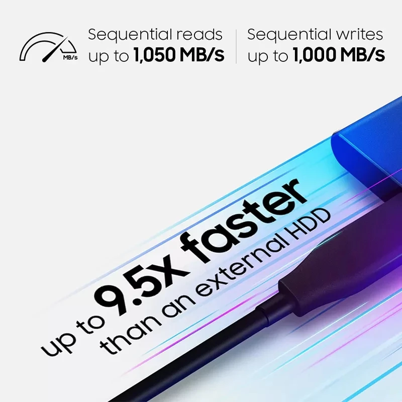 Imagem -04 - Portátil Ssd Nvme 500gb Também Também Unidades de Estado Sólido Externas tipo c Usb 3.2 Gen2 e Compatível com Versões Anteriores para Laptop e pc Samsung-t7