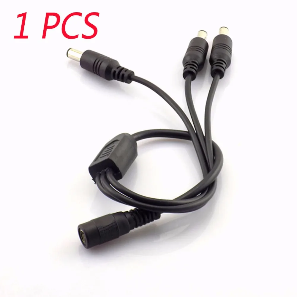 1 Female to 3 Male 5.5mm*2.1mm DC Power jack Adapter Splitter 3 way Plug Cable 12V Supply for CCTV Security Camera led strip