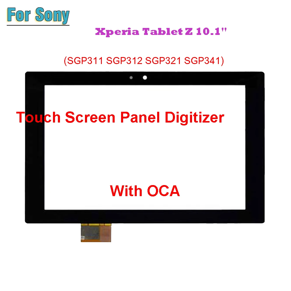 

New For Sony Xperia Tablet Z SGP311 SGP312 SGP321 SGP341 10.1'' Touch Screen + OCA LCD Front Glass Panel Replacement parts