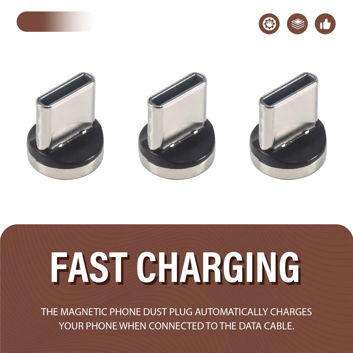 A14M 7Pin Type C Magnetic Plug Tips Fast Charging Cable Adapter for Magnetic Charger 360° Degree Rotation Connector 5PCS