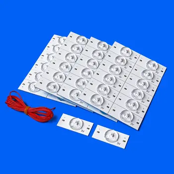 3V 6V SMD korálky s optickou čočkou pro opravu 32-75 palcových LED televizorů s 2m kabelem, příslušenství pro LED podsvícené pásky 10 nejlepší prodej LED pásek 2835 2b6c - №6