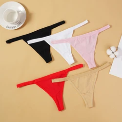 Women's Sexy Cotton G String Thongs Seamless Female Underpants Comfortable Ladies Underwear Lingerie Low Waist Panties