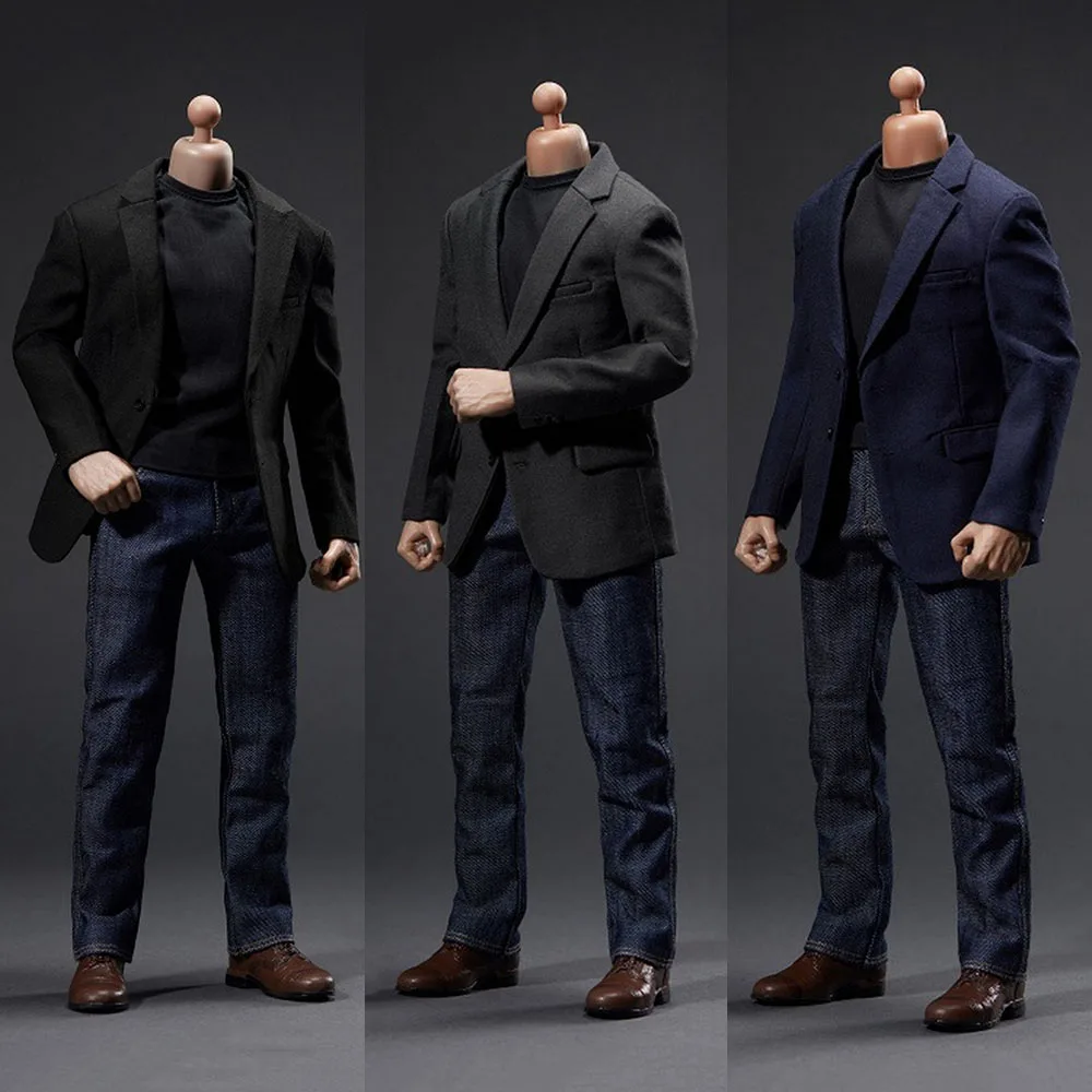 

VORTOYS V1026 1/6 Scale Male Casual Suit Coat Jeans Shoes Accessories for 12 Inch Action Figure COOMODEL BD001