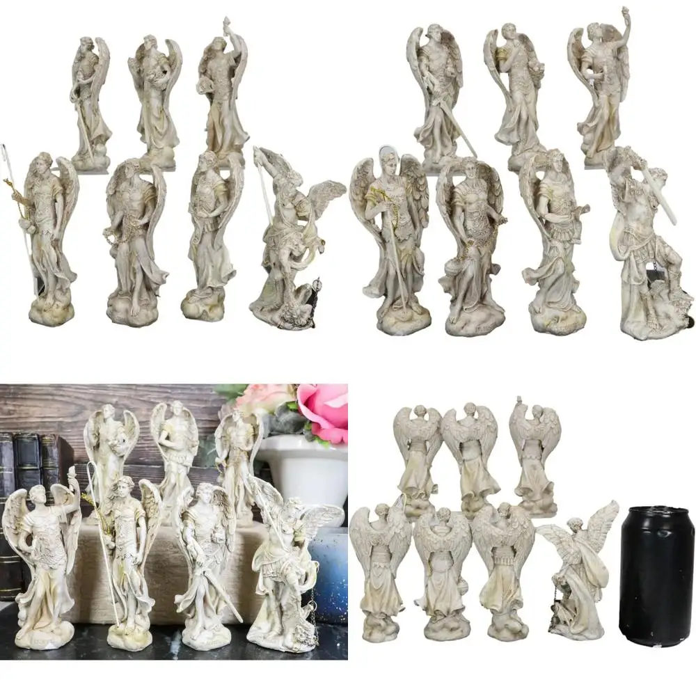 Juego de estatuas cristianas ortodoxas de los 5 siete arcángeles: Michael, Gabriel, Raphael, Sealtiel, Barachiel, Uriel, Jegudiel coleccionable Iv