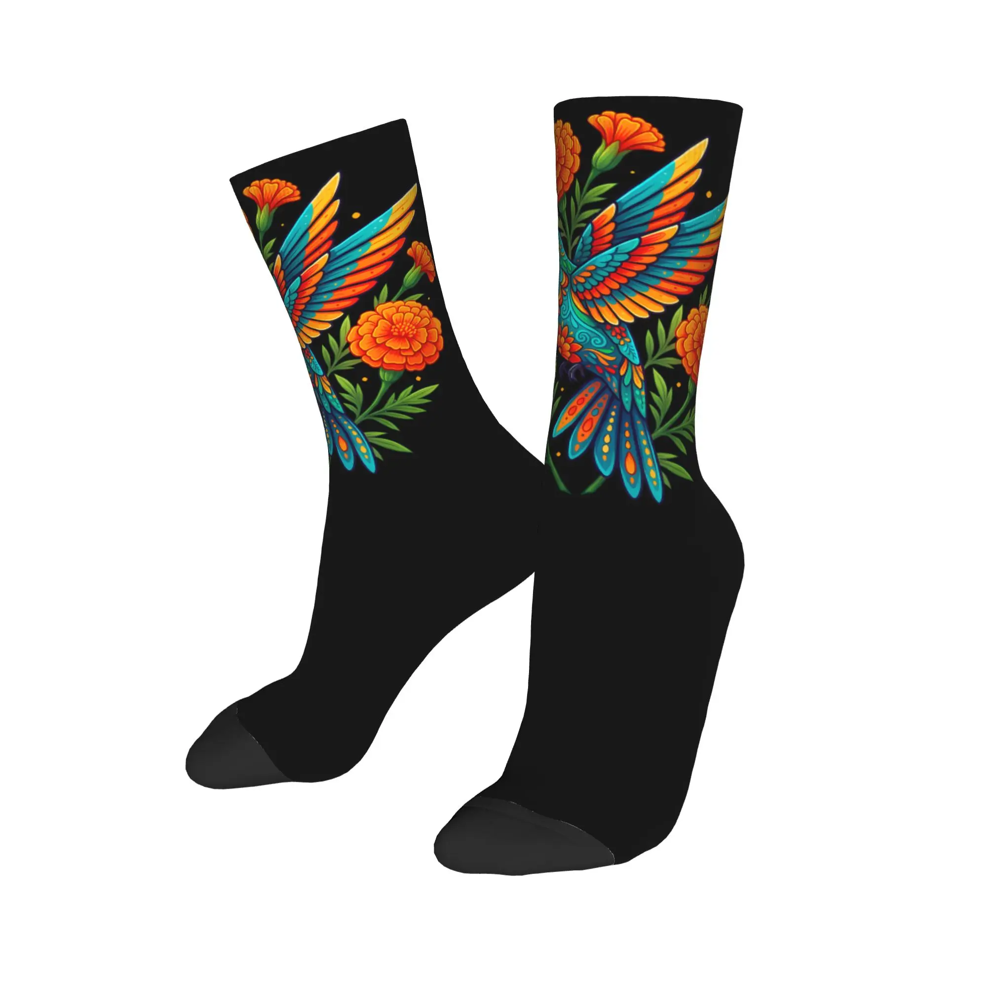 Hummingbird Animal Lover Art Tropical Bird Socks Men's Women's Polyester Casual Socks Harajuku Spring Summer Autumn Winter Socks