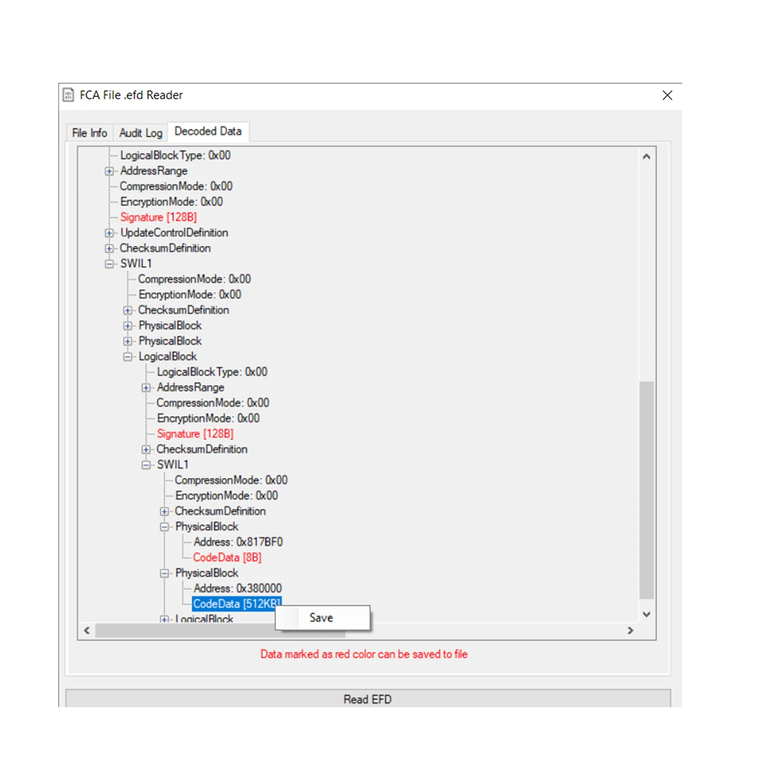For CHRYSLER EFD FCA TO BIN CONVERTER Extract –Decode FCA .efd files EFD to BIN for FCA converter–CHRYSLER FCA .efd file reader