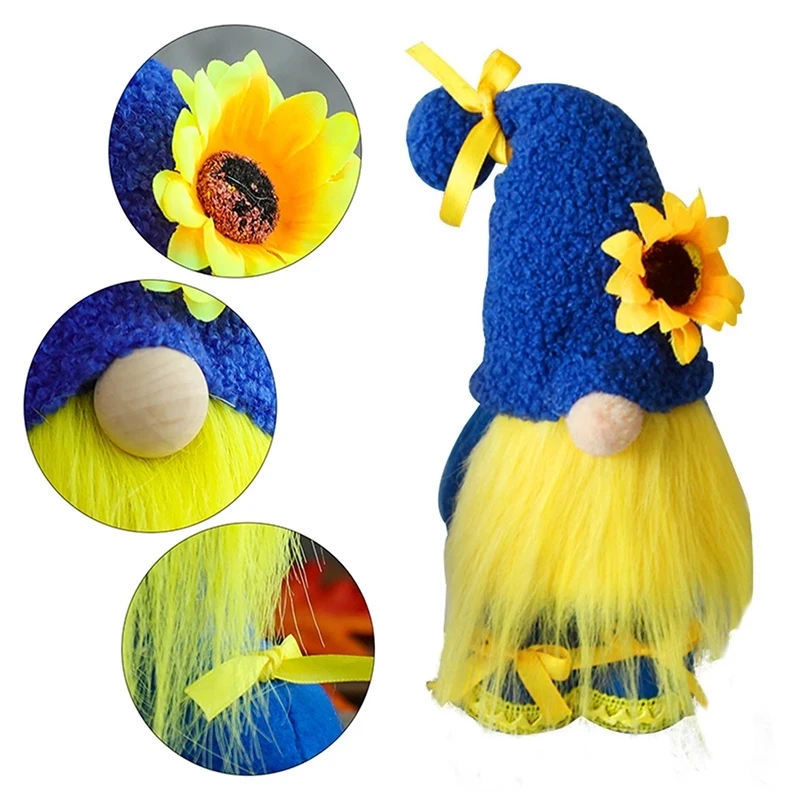 Sunflower Gnome Yellow And Blue Gnome Ukraine Flag For Kids Gifts Spring Decorations Home Decorations Ornaments Christmas Gift