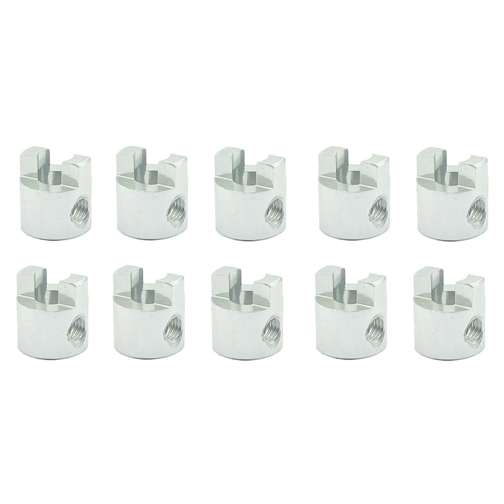 10Pcs 4mm Model Boat Metal Drive Dog Shaft Crutch Accessories Connector Paddle Fork for Rc Boat Drive Shaft,Silver