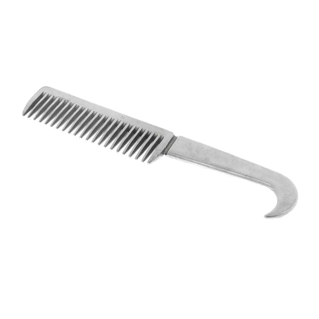 

MagiDeal Stainless Steel Grooming Tool Equestrian Polished Horse Pony Grooming Comb Currycomb Accessory