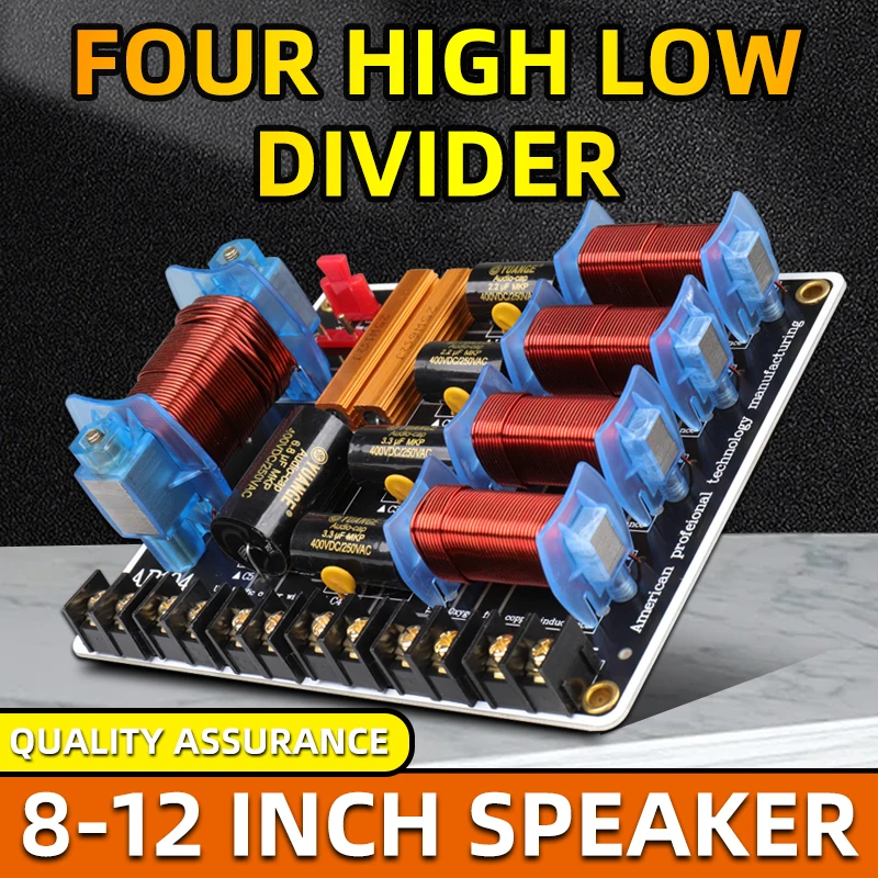 600W passive 5 units 4 high and 1 low frequency, 3 units 2 high and 1 low frequency divider, home speaker filter cross 450-2300H