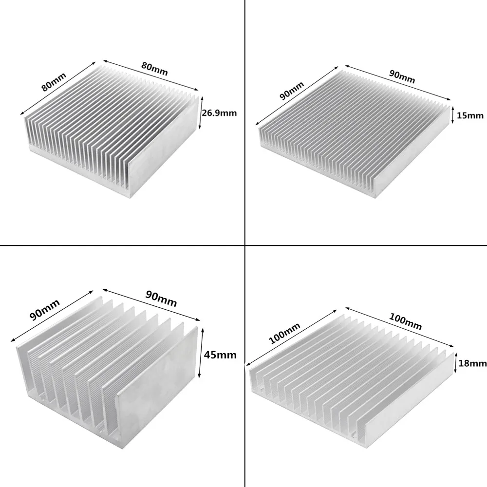 Aluminium-Kühlkörper, Heizkörper, Kühlkörper für LED-Elektronik-Chip-Kühlung und Wärmeableitung – Detail 1