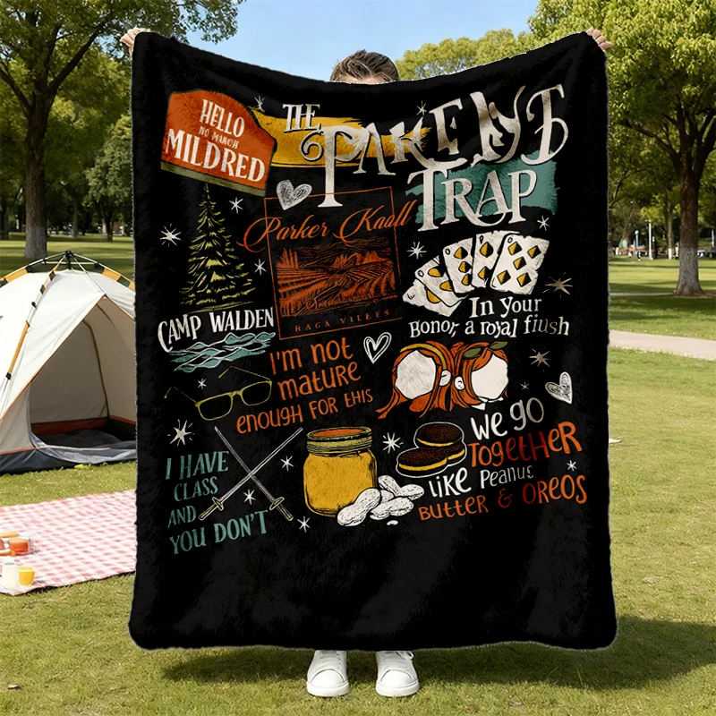 The Parent Trap Camp Walden Comfy Blanket, 90s Nostalgia Flannel Blanket, Hallie Parker Birthday Gift