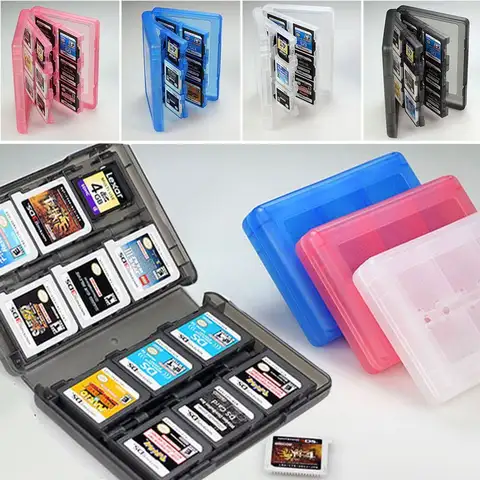 28-in-1 게임 카드 케이스 호환 Nintendo NEW 3DS / 3DS / DSi / DSi XL / DSi LL / DS / DS Lite 카트리지 보관함 홀더