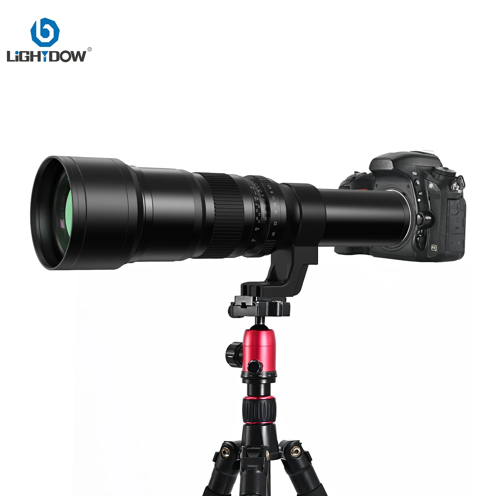 Lightdow 500mm F6.3 teleobiettivo con anello adattatore T2 per fotocamere DSLR Canon Nikon Sony Pentax