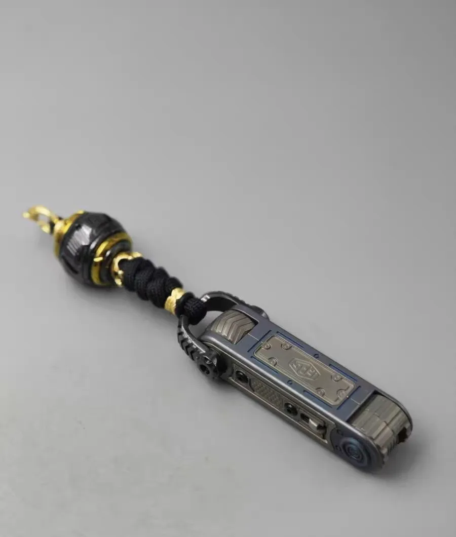 Used EDC Seki Cyber Core, Back Garden Edition, with Horseshoe Cyber Knife Pendant, Mechanical Push Card Edc