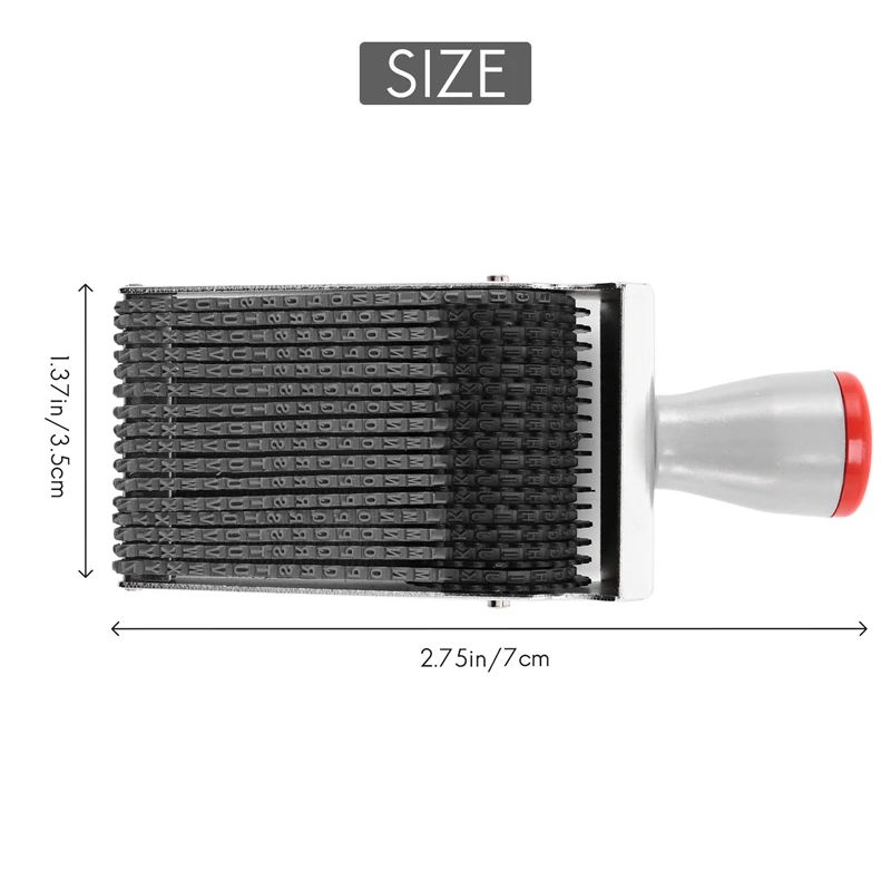 16-stelliger Rollstempel, personalisiertes englisches Alphabet, Zahlensymbol, rollendes Rad, Multifunktions-DIY