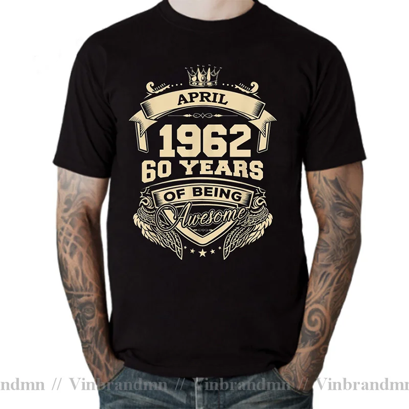 Born In 1962 60 Years Of Being Awesome T Shirt January February April May June July August September October November December