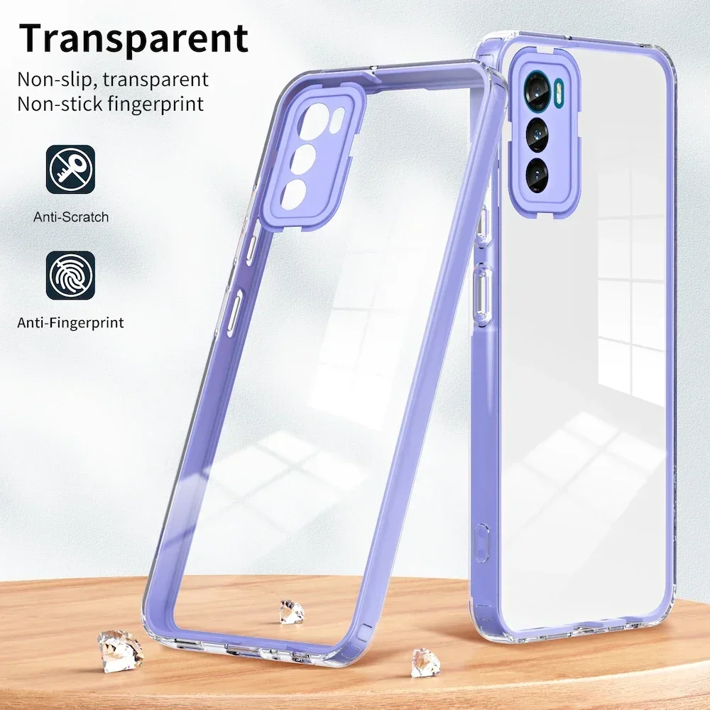 Luxury 360° Shockproof 3-in-1 HD Transparent Case for MOTO G84 G54 G34 G24 G14 G04 G82 G53 G52 G73 E22 E32 E13 EDGE 40 Pro NEO