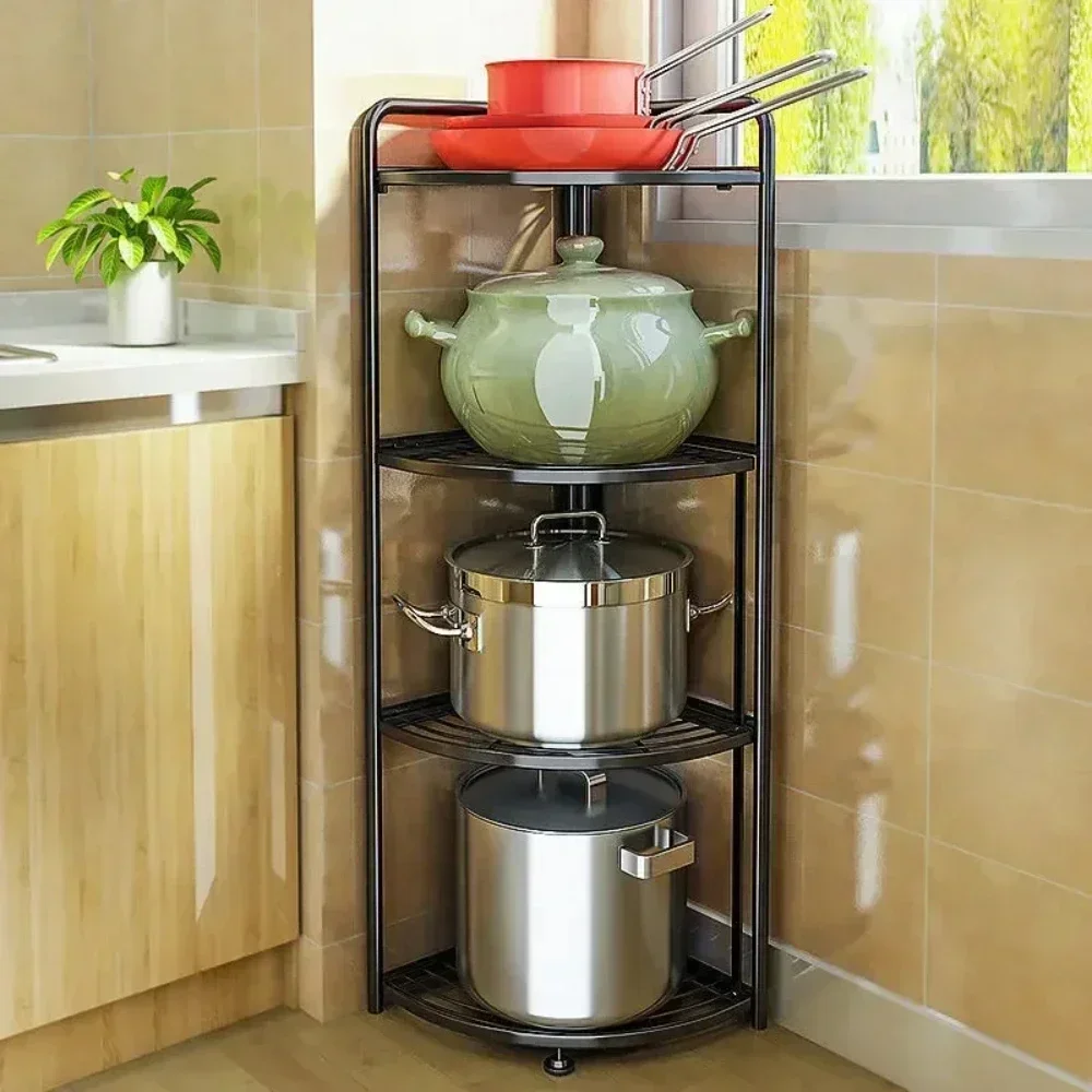 Bathroom Storage Rack 3/4/5 Tier Toilet Corner Shelf Multi Story Racks Snack Cosmetic Holder Kitchen Organizer Triangle Shelf