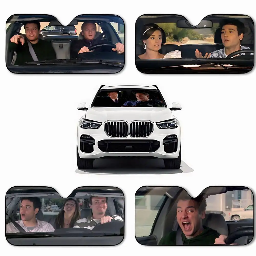 H-How I Met Your M-Mother Auto-Sonnenschutz für die Windschutzscheibe, lustiger Sonnenschutz, faltbarer UV-Schutz, Sonnenschutz für die Frontscheibe