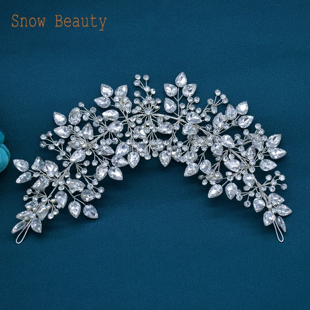 

DZ068 Luxury Wedding Headband Rhinestone Bridal Hair Accessories Jewelry Women Headpieces for Party Queen Bride Headdress