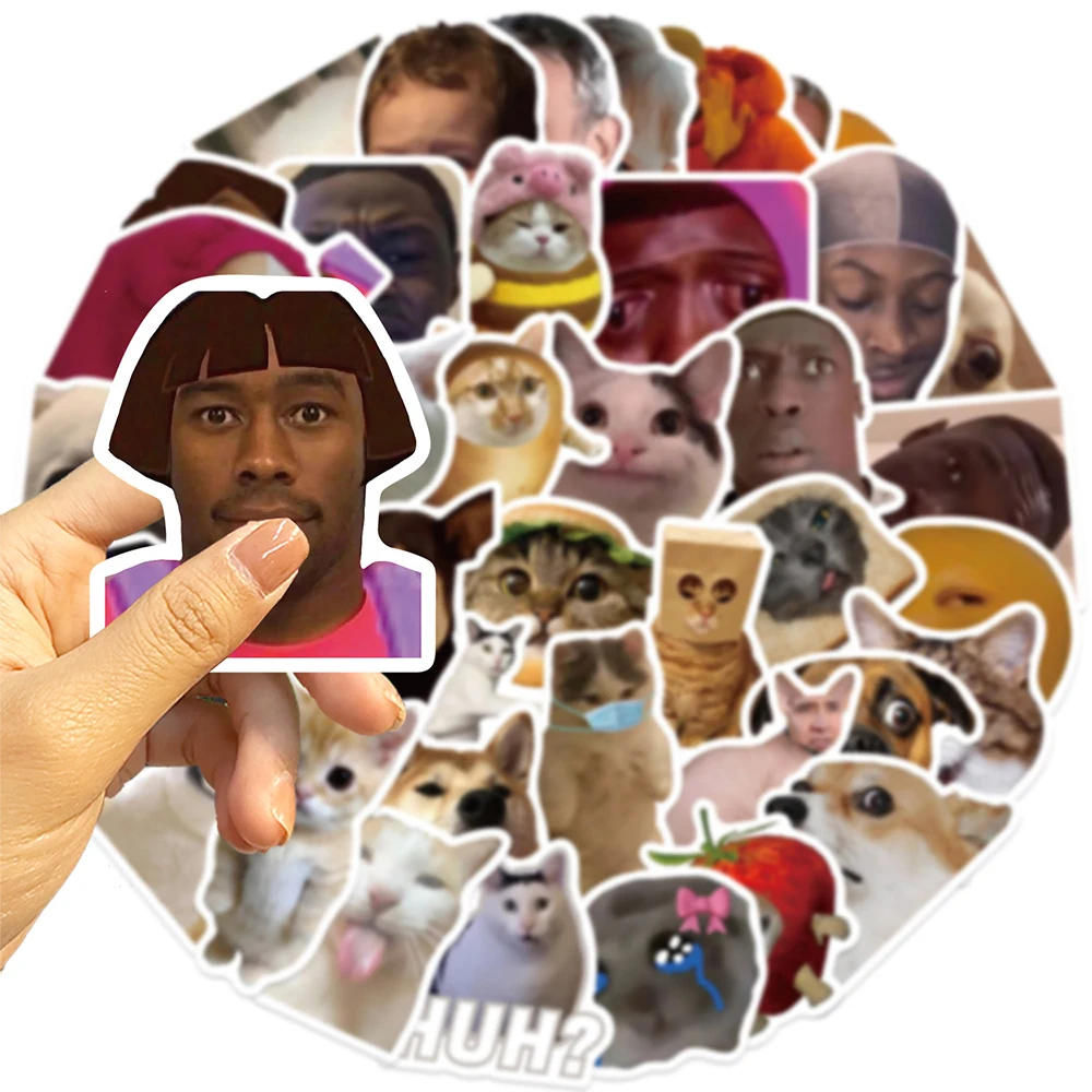 10/30/50개 클래식 인터넷 밈 스티커 재미있는 표정 만화 데칼 장식용 여행가방 기타 전화기 그래피티 스티커 장난감