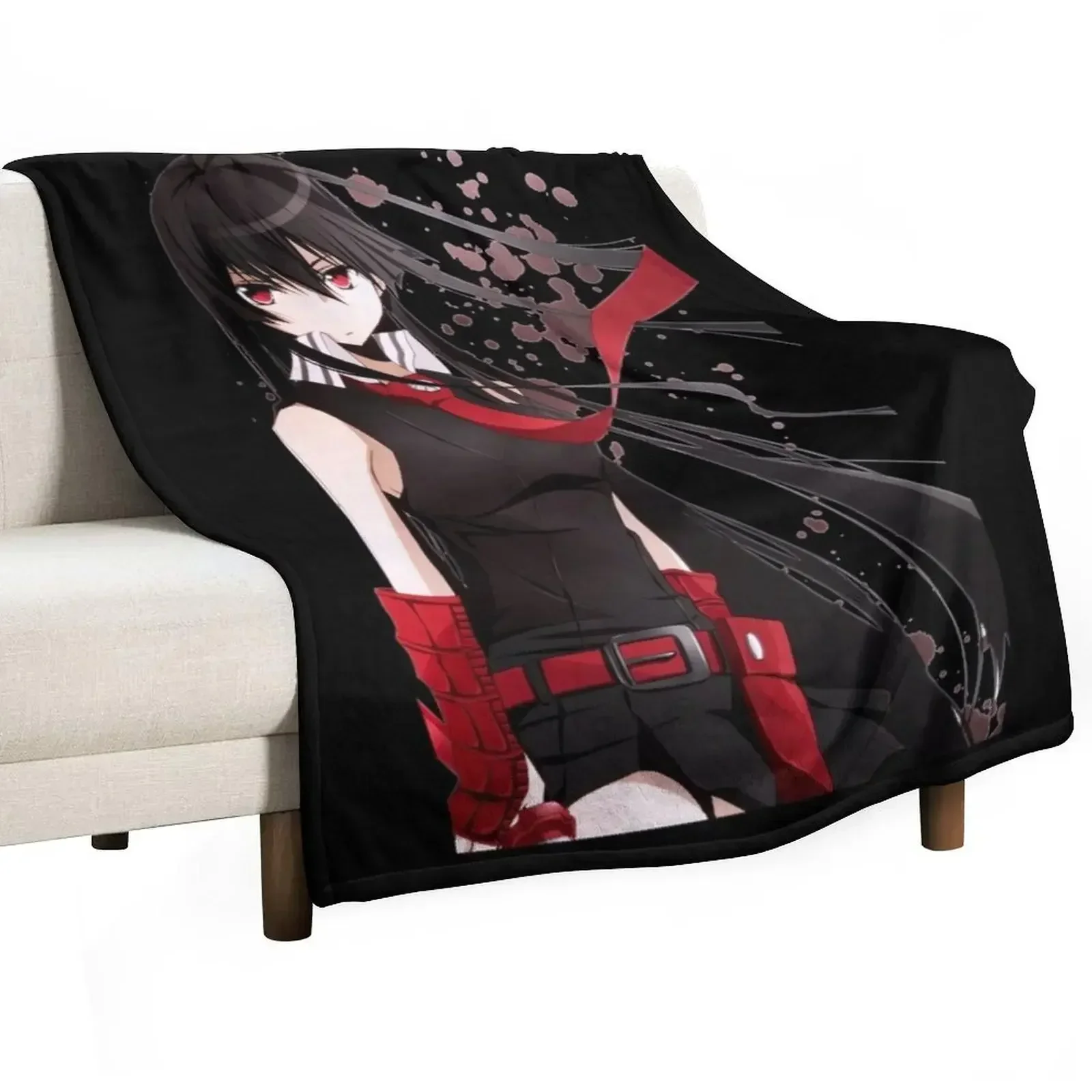 

Akame ga Kill Throw Blanket Soft Plush Plaid cosplay anime bed plaid Blankets