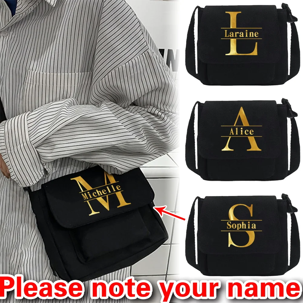 

Personalized Customized Slung Shoulder Bag Simple Leisure Commuting Durable Storage Unisex Portable.