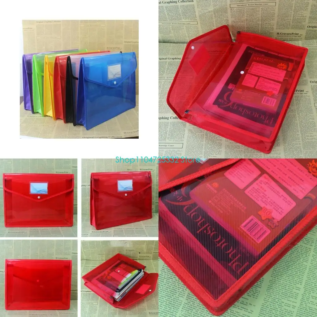 

P5EA пластиковый пакет для файлов, прозрачная папка для хранения данных, сумка для билетов, папка для документов для школы